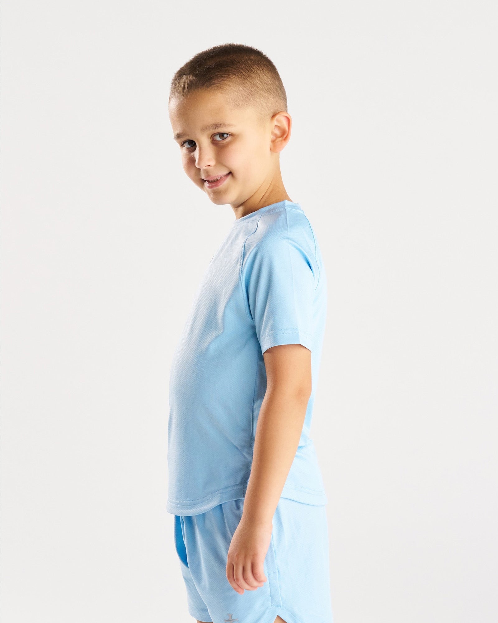 Youth Pro-Tech Tee "Cross" - Sky Blue